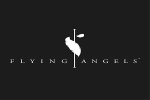 Una de las mejores academias de pole dance en CDMX es Flying Angels Pole Studio, logo
