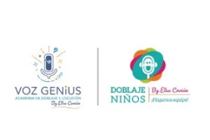 logo de Voz Genius Academia de Doblaje By Elsa Covian